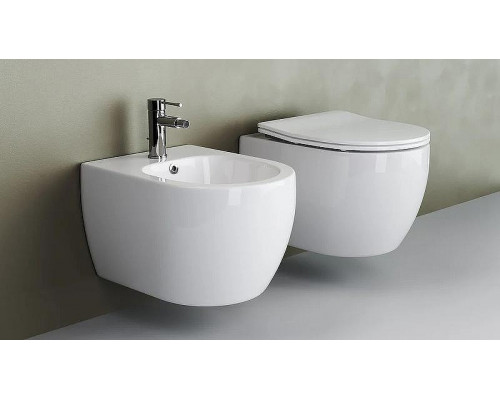 Унитаз с инсталляцией Ceramicanova Play CN3001 + Berges Atom 410 040332 с сиденьем Микролифт и Черной матовой клавишей смыва