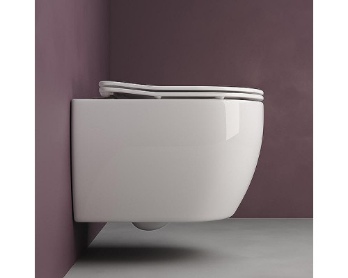 Унитаз с инсталляцией Ceramicanova Play CN3001 + Berges Novum L5 040215 с сиденьем Микролифт и Черной матовой клавишей смыва
