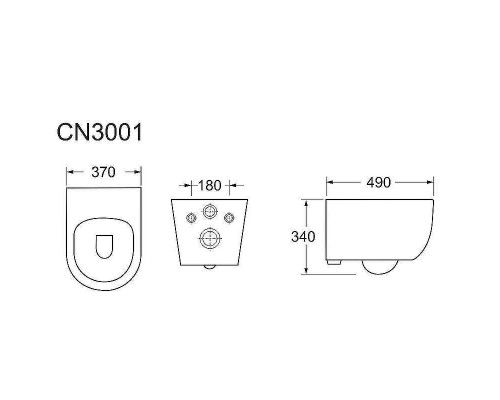 Унитаз с инсталляцией Ceramicanova Play CN3001 + Berges Novum L5 040215 с сиденьем Микролифт и Черной матовой клавишей смыва