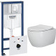 Унитаз с инсталляцией Ceramicanova Play CN3001 + Grohe Rapid SL 38775001 с сиденьем Микролифт и клавишей смыва Хром