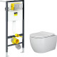 Унитаз с инсталляцией Ceramicanova Play CN3001 + Viega Prevista Dry 8524.14 792596 с сиденьем Микролифт и клавишей смыва Хром