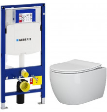 Унитаз с инсталляцией Ceramicanova Play CN3001 + Geberit Duofix Sigma UP320 111.300.00.5 с сиденьем Микролифт