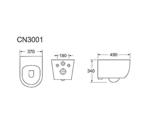 Унитаз с инсталляцией Ceramicanova Play CN3001 + Geberit Duofix Sigma UP320 111.300.00.5 с сиденьем Микролифт