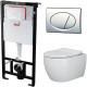 Унитаз с инсталляцией Ceramicanova Play CN3001 + Alcaplast Sadromodul AM101/1120-3:1 RU M71-0001 с сиденьем Микролифт и клавишей смыва Хром