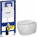 Комплект унитаза Ceramicanova Play CN3001 с инсталляцией Geberit Duofix Sigma UP320 111.300.00.5 с сиденьем Микролифт