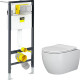Комплект унитаза Ceramicanova Play CN3001 с инсталляцией Viega Prevista Dry 8524.14 792596 с сиденьем Микролифт и клавишей смыва Хром