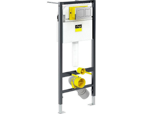 Комплект унитаза Ceramicanova Play CN3001 с инсталляцией Viega Prevista Dry 8524.14 792596 с сиденьем Микролифт и клавишей смыва Хром