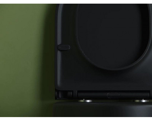 Унитаз Ceramicanova Ulma Rimless CN4006MB подвесной Черный матовый с сиденьем Микролифт