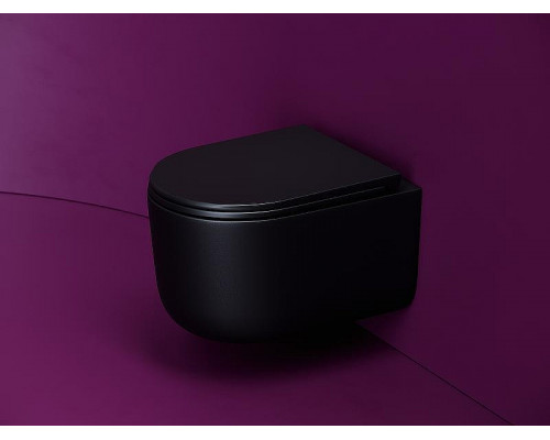 Унитаз Ceramicanova Ulma CN4006TMB подвесной Черный матовый с сиденьем Микролифт