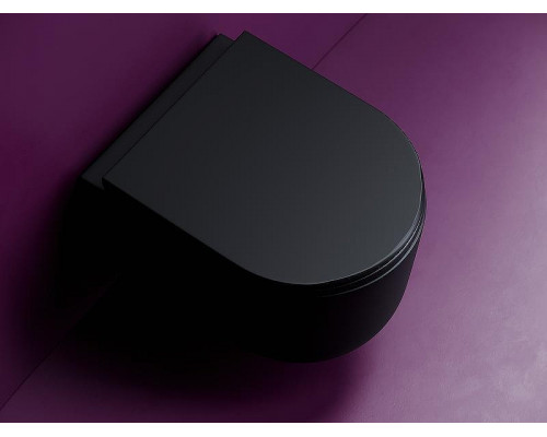 Унитаз Ceramicanova Ulma CN4006TMB подвесной Черный матовый с сиденьем Микролифт