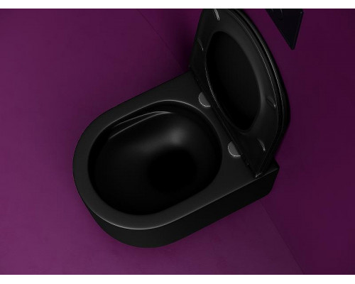 Унитаз Ceramicanova Ulma CN4006TMB подвесной Черный матовый с сиденьем Микролифт