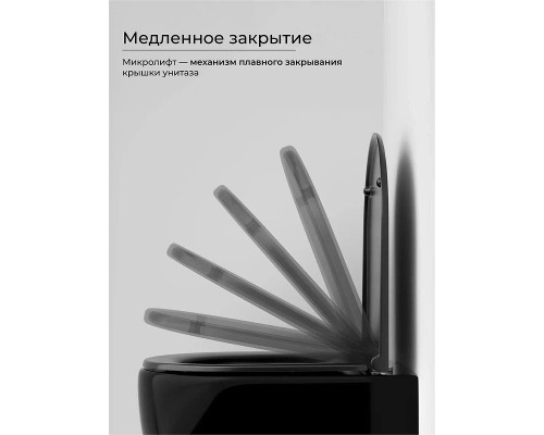 Унитаз Ceramicanova Ulma CN4006TMB подвесной Черный матовый с сиденьем Микролифт