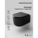 Унитаз Ceramicanova Ulma CN4006TMB подвесной Черный матовый с сиденьем Микролифт