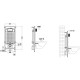 Унитаз с инсталляцией Ceramicanova Union CN4009T + WeltWasser WW Marberg 507 10000005949+10000005952 с сиденьем Микролифт с клавишей смыва Хром глянцевый