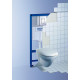 Унитаз с инсталляцией Ceramicanova Union CN4009T + Grohe Rapid SL 38775001 с сиденьем Микролифт и клавишей смыва Хром