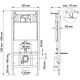 Унитаз с инсталляцией Ceramicanova Union CN4009T + Berges Novum D5 040235 с сиденьем Микролифт и Черной матовой клавишей смыва