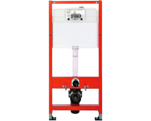 Унитаз с инсталляцией Ceramicanova Union CN4009T + Tece Base 9400413 с сиденьем Микролифт и Белой клавишей смыва