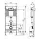 Унитаз с инсталляцией Ceramicanova Union CN4009T + Tece Base 9400413 с сиденьем Микролифт и Белой клавишей смыва