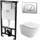 Унитаз с инсталляцией Ceramicanova Union CN4009T + Alcaplast Sadromodul AM101/1120-3:1 RU M71-0001 с сиденьем Микролифт и клавишей смыва Хром
