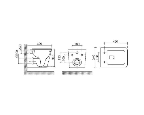 Унитаз Ceramicanova Union CN4009TMB подвесной Черный матовый с сиденьем Микролифт