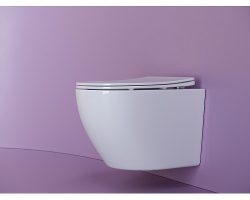 Комплект унитаза Ceramicanova Uno Rimless CN11001 с инсталляцией Charus City CR.200.21.01 с сиденьем Микролифт и клавишей смыва Хром глянцевый