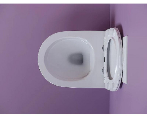 Унитаз Ceramicanova Uno Rimless CN11001 подвесной Белый с сиденьем Микролифт