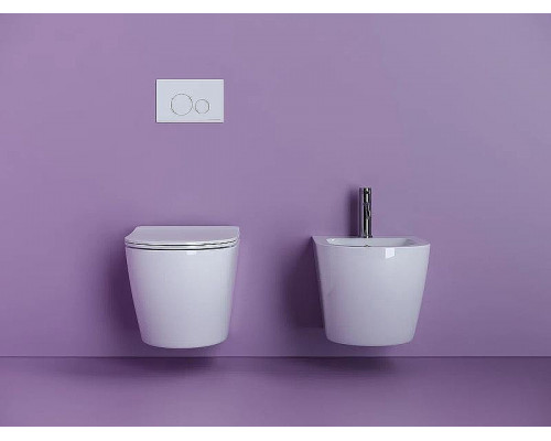 Унитаз Ceramicanova Uno Rimless CN11001 подвесной Белый с сиденьем Микролифт