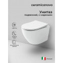 Унитаз Ceramicanova Uno Rimless CN11001 подвесной Белый с сиденьем Микролифт Унитаз Ceramicanova Uno Rimless CN11001 подвесной Белый с сиденьем Микролифт