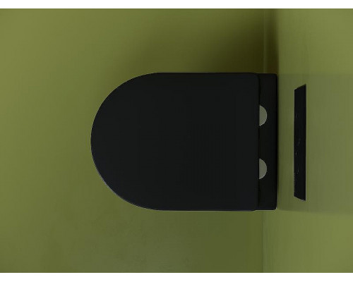 Унитаз Ceramicanova Uno Rimless CN11001MB подвесной Черный матовый с сиденьем Микролифт