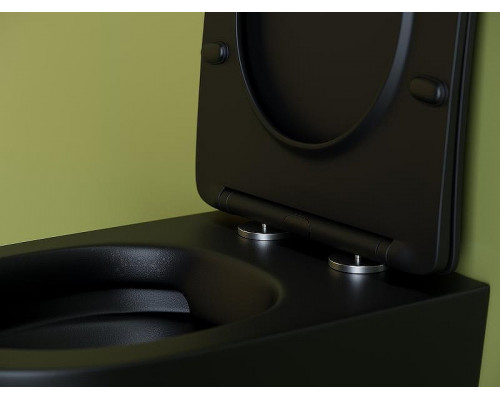 Унитаз Ceramicanova Uno Rimless CN11001MB подвесной Черный матовый с сиденьем Микролифт