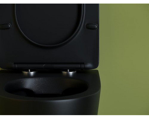 Унитаз Ceramicanova Uno Rimless CN11001MB подвесной Черный матовый с сиденьем Микролифт