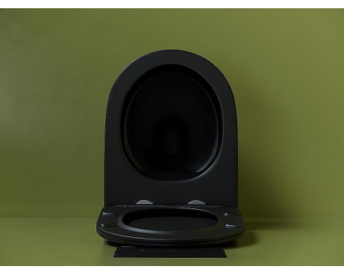 Унитаз Ceramicanova Uno Rimless CN11001MB подвесной Черный матовый с сиденьем Микролифт