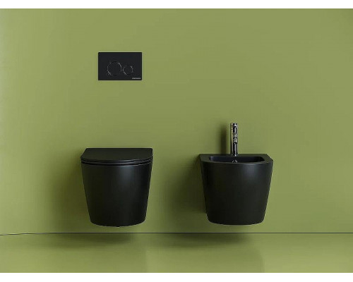 Унитаз Ceramicanova Uno Rimless CN11001MB подвесной Черный матовый с сиденьем Микролифт