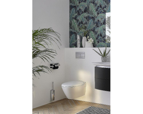 Комплект унитаза Ceramicanova Uno Rimless CN11001 с сиденьем Микролифт и инсталляцией Jacob Delafon E29025-NF+E4316-CP с клавишей смыва Хром