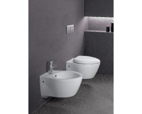 Комплект унитаза Ceramicanova Uno Rimless CN11001 с сиденьем Микролифт и инсталляцией Jacob Delafon E29025-NF+E4316-CP с клавишей смыва Хром