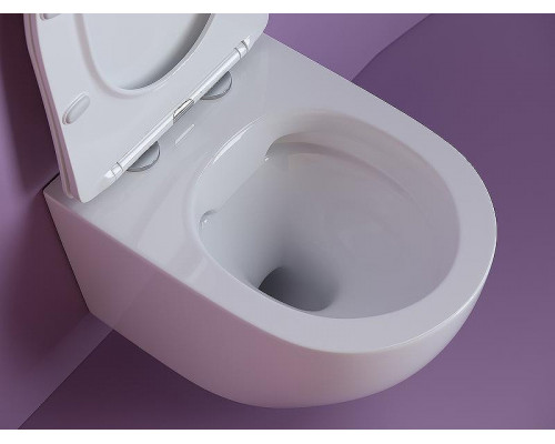 Комплект унитаза Ceramicanova Uno Rimless CN11001 с инсталляцией Tece Now 9400414 с сиденьем Микролифт и Черной матовой клавишей смыва