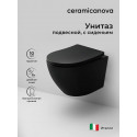 Унитаз Ceramicanova Uno CN11001TMB Черный матовый с сиденьем Микролифт Унитаз Ceramicanova Uno CN11001TMB Черный матовый с сиденьем Микролифт