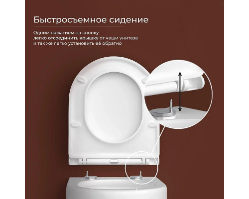 Унитаз Ceramicanova UP Rimless CN4007 подвесной Белый с сиденьем Микролифт