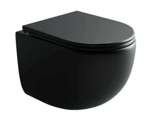 Унитаз Ceramicanova UP Rimless CN4007MB подвесной Черный матовый с сиденьем Микролифт