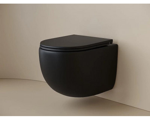 Унитаз Ceramicanova UP Rimless CN4007MB подвесной Черный матовый с сиденьем Микролифт