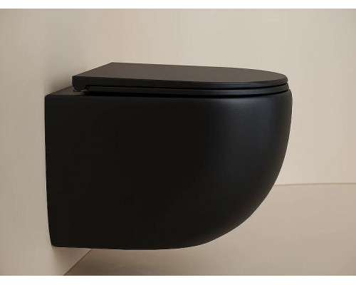 Унитаз Ceramicanova UP Rimless CN4007MB подвесной Черный матовый с сиденьем Микролифт