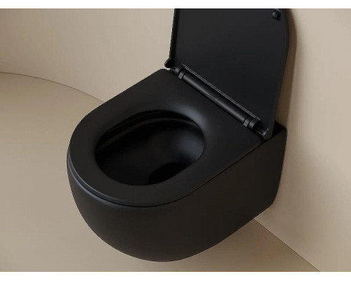 Унитаз Ceramicanova UP Rimless CN4007MB подвесной Черный матовый с сиденьем Микролифт