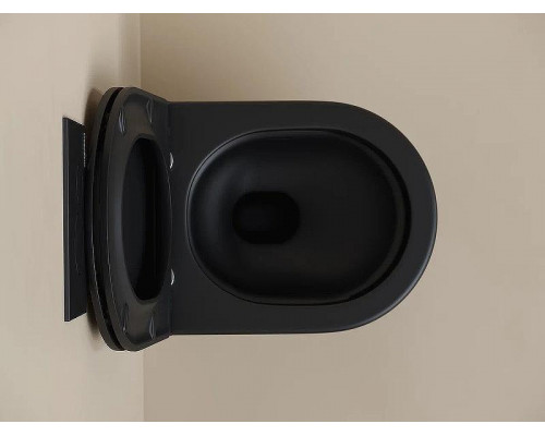 Унитаз Ceramicanova UP Rimless CN4007MB подвесной Черный матовый с сиденьем Микролифт