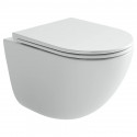Унитаз подвесной Ceramicanova Тренд (Vogue) CN4008TMW цвет Белый матовый с сиденьем Микролифт Унитаз подвесной Ceramicanova Тренд (Vogue) CN4008TMW цвет Белый матовый с сиденьем Микролифт