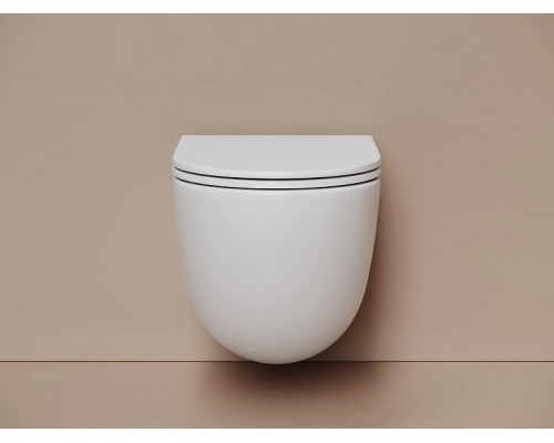 Унитаз подвесной Ceramicanova Тренд (Vogue) CN4008TMW цвет Белый матовый с сиденьем Микролифт