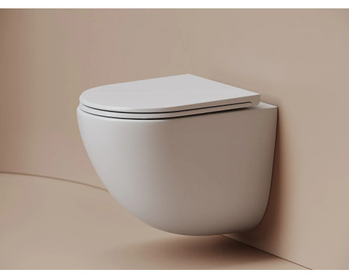 Унитаз подвесной Ceramicanova Тренд (Vogue) CN4008TMW цвет Белый матовый с сиденьем Микролифт
