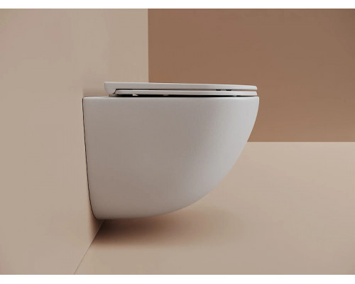 Унитаз подвесной Ceramicanova Тренд (Vogue) CN4008TMW цвет Белый матовый с сиденьем Микролифт