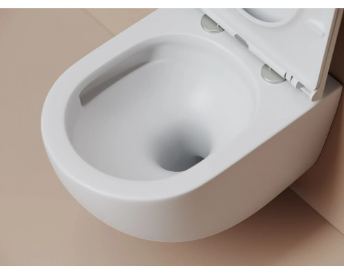 Унитаз подвесной Ceramicanova Тренд (Vogue) CN4008TMW цвет Белый матовый с сиденьем Микролифт