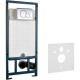 Унитаз с инсталляцией Ceramicanova Vogue CN4008T + WeltWasser WW Marberg 507 10000005949+10000005952 с сиденьем Микролифт с клавишей смыва Хром глянцевый
