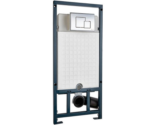 Унитаз с инсталляцией Ceramicanova Vogue CN4008T + WeltWasser WW Marberg 507 10000005949+10000005953 с сиденьем Микролифт с клавишей смыва Хром глянцевый
